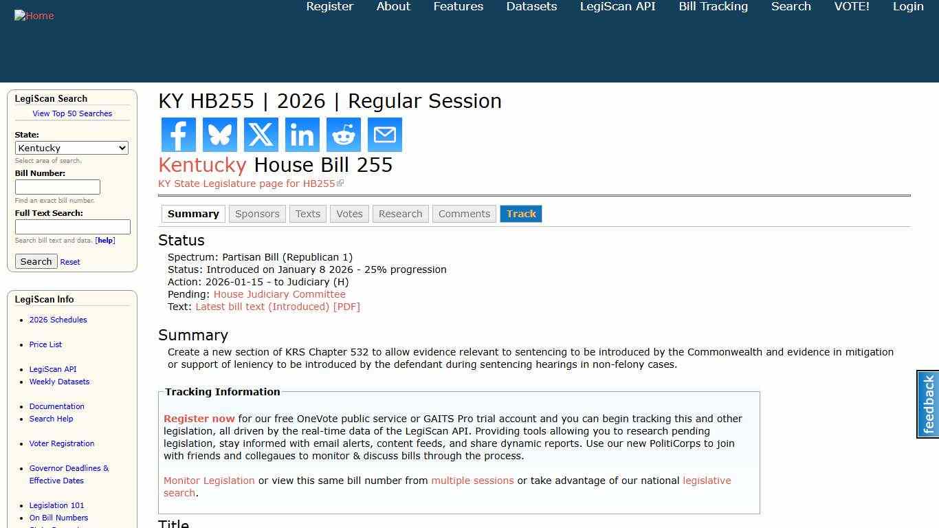 KY HB255 | 2026 | Regular Session | LegiScan